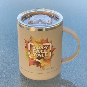 Happy Fall Y’All Asobu 12 Oz. Vacuum Insulated Ultimate Coffee Mug with Lid